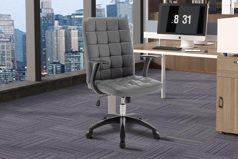 Chaise de bureau rembourrée avec accoudoirs 2