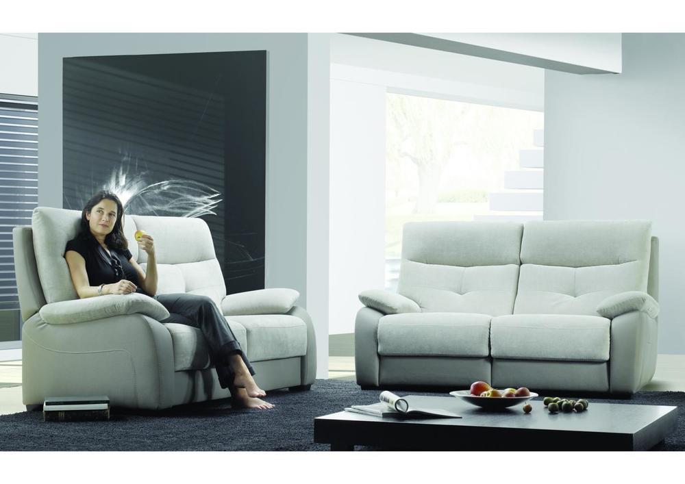 Canapé contemporain fixe ou relax, cuir, tissu ou microfibre