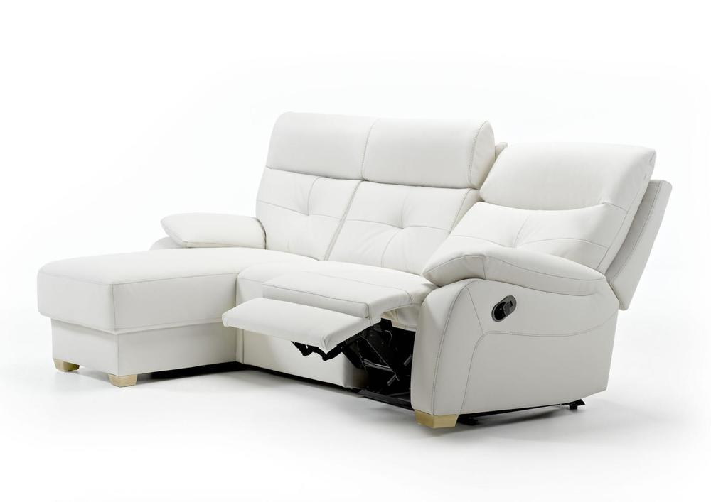 Canapé d'angle contemporain fixe ou relax cuir, tissu ou microfibre 2
