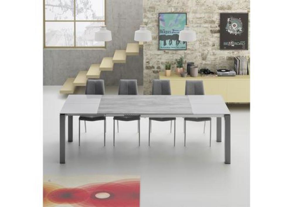 Grande table rectangulaire aux pieds  droits 1