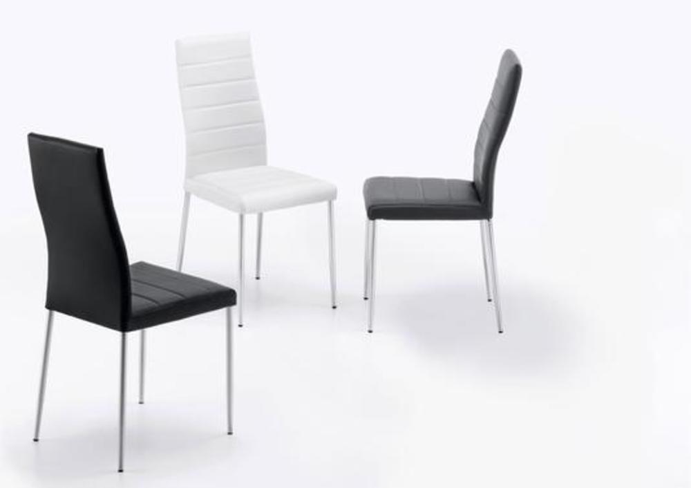 Chaise aux pieds fins et à l'assise tapissée 3