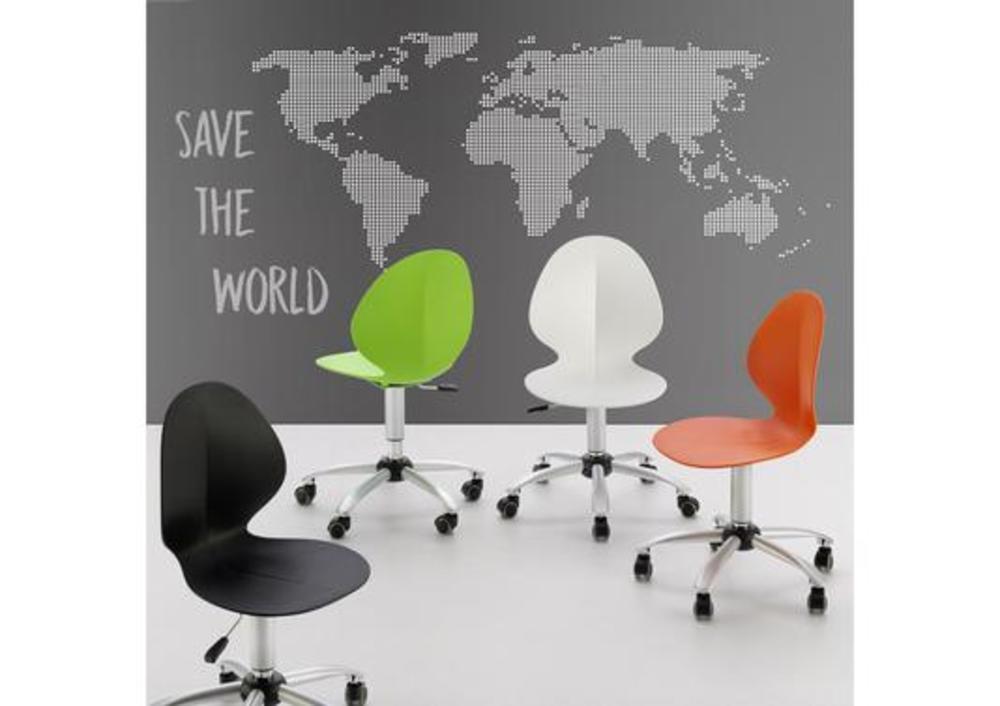 Amusante chaise à roulette colorée 2