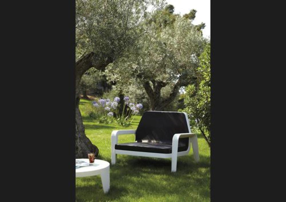 Fauteuil extérieur bas bicolore 2