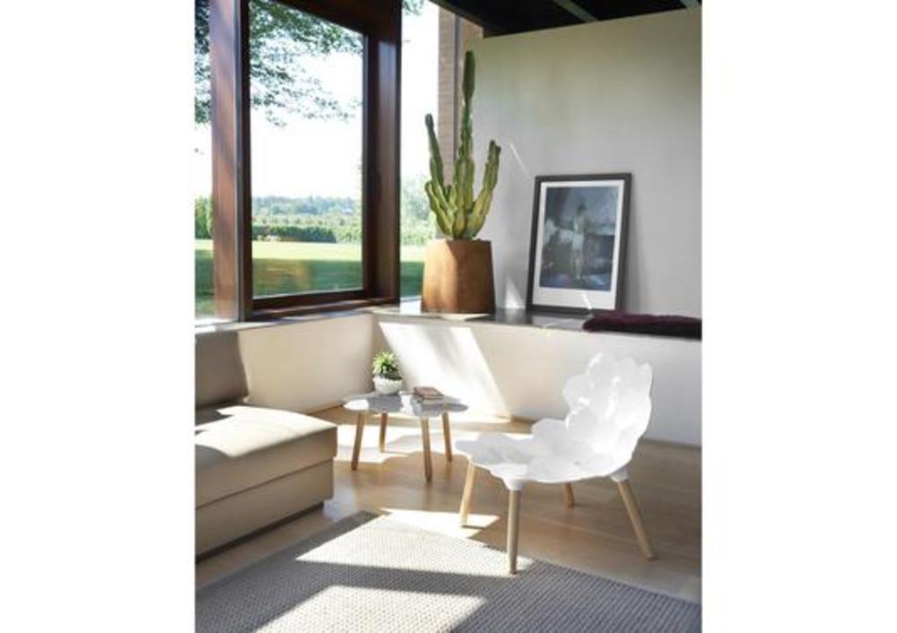 Table basse nuage avec pieds en bois 3