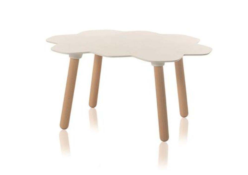 Table basse nuage avec pieds en bois 2
