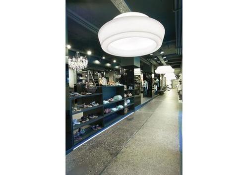 Grande suspension ronde à deux niveaux 