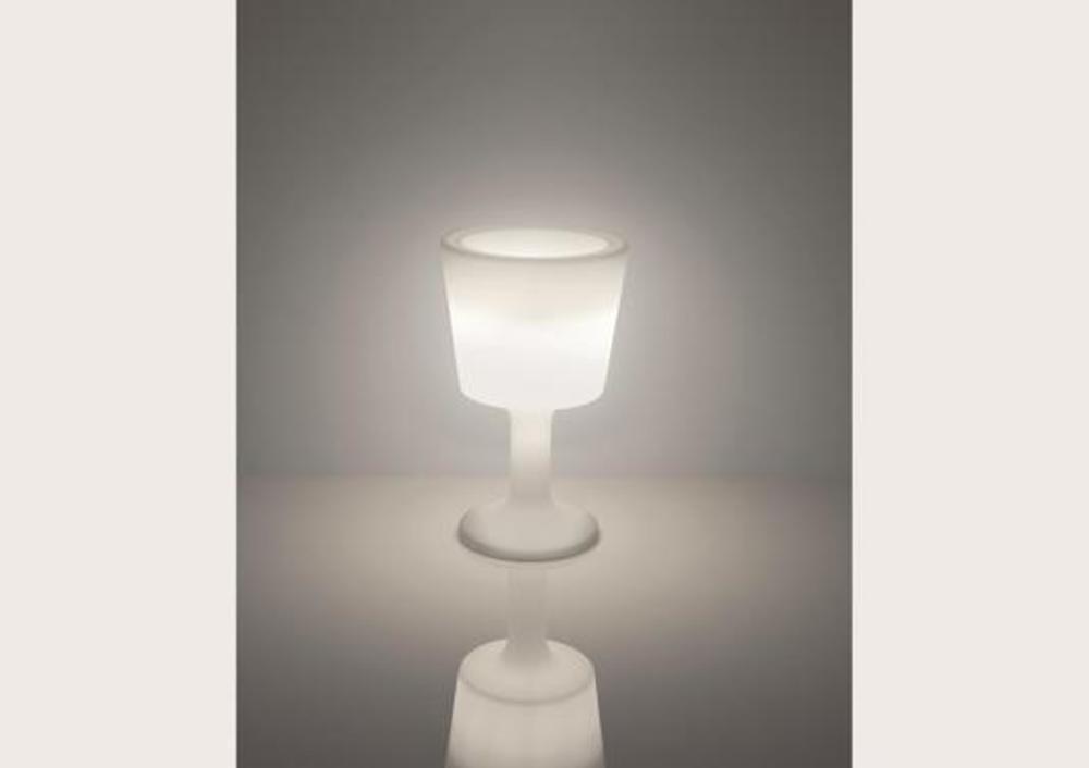 Seau à champagne lumineux en forme de verre à pied 3