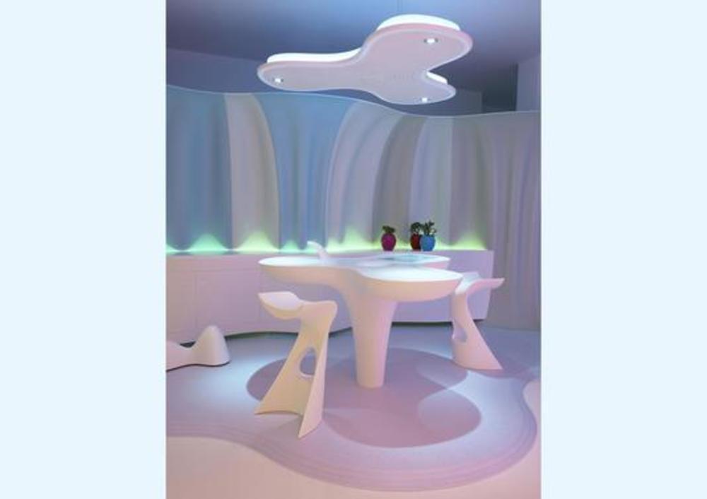 Tabouret de bar profilé et coloré 4