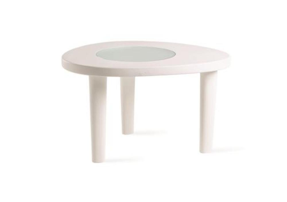 Table ovale avec plateau de verre 2