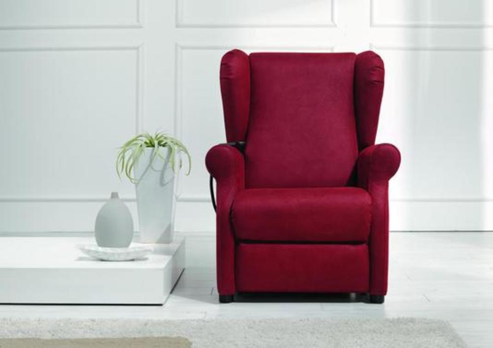 Fauteuil couleur prune avec 1 relax électrique