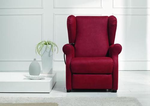 Fauteuil couleur prune avec 1 relax électrique