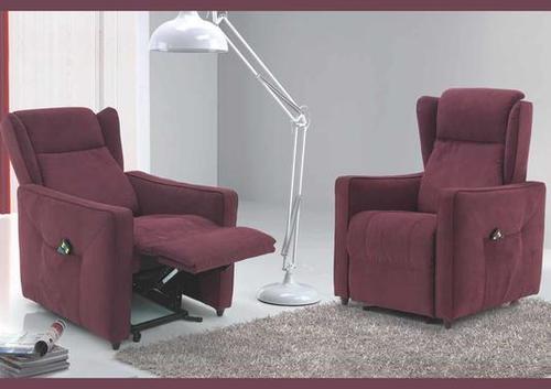 Fauteuil prune à oreilles avec relax électrique