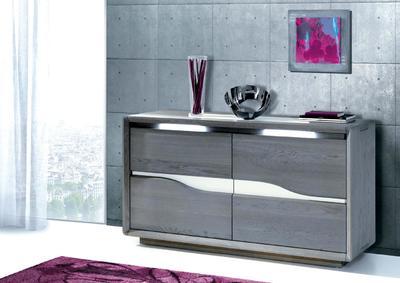 Enfilade 2 portes battantes 2 tablettes