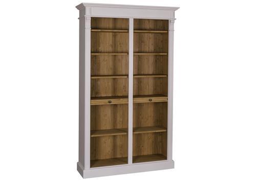 Bibliothèque ouverte en pin massif blanche