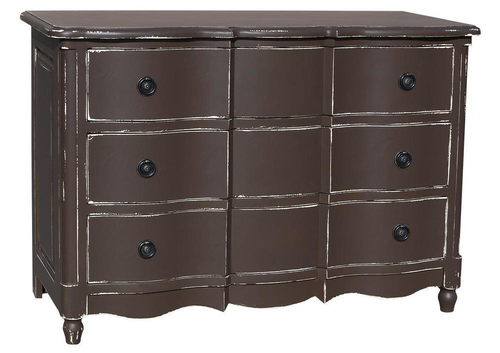 Commode en pin massif patinée 3 tiroirs