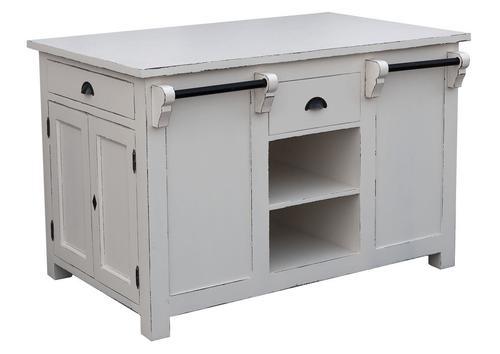 Ilot de cuisine double face en pin massif