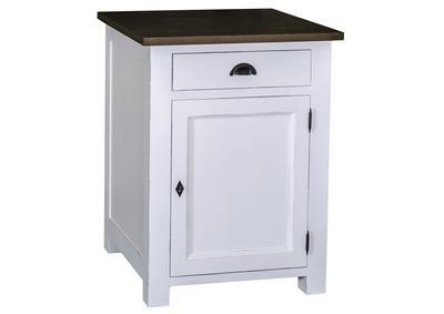 Meuble de cuisine en pin massif avec porte et tiroir