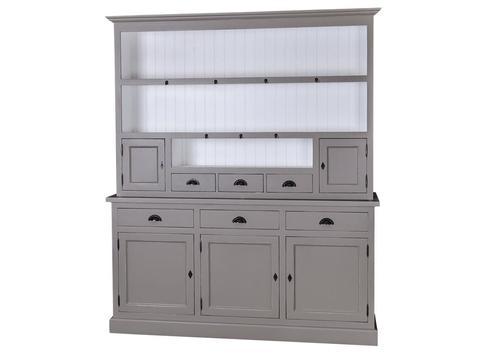 Vaisselier en pin massif avec portes, niche et tiroir