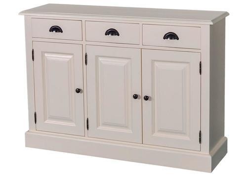 Meuble d'entrée en pin massif 3 portes, 3 tiroirs