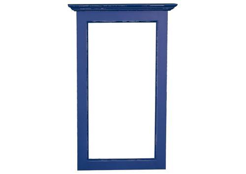 Miroir en pin massif patinée avec moulure