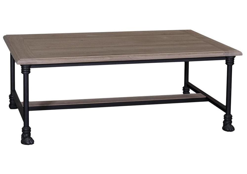 Table basse en chêne massif style atelier 2