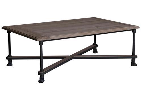 Table basse en chêne massif style atelier