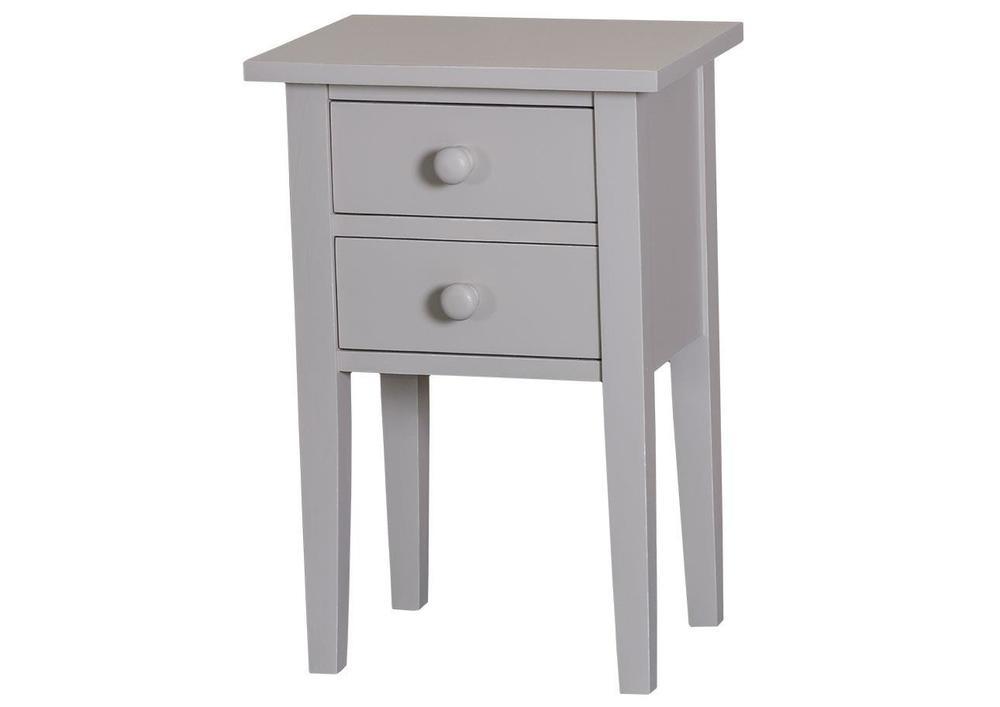 Chevets en pin massif gris 2 tiroirs