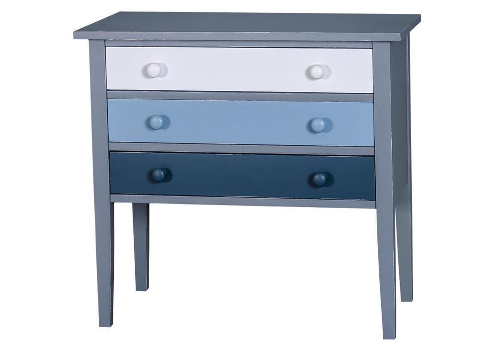 Meuble d'entrée en pin massif avec 3 tiroirs