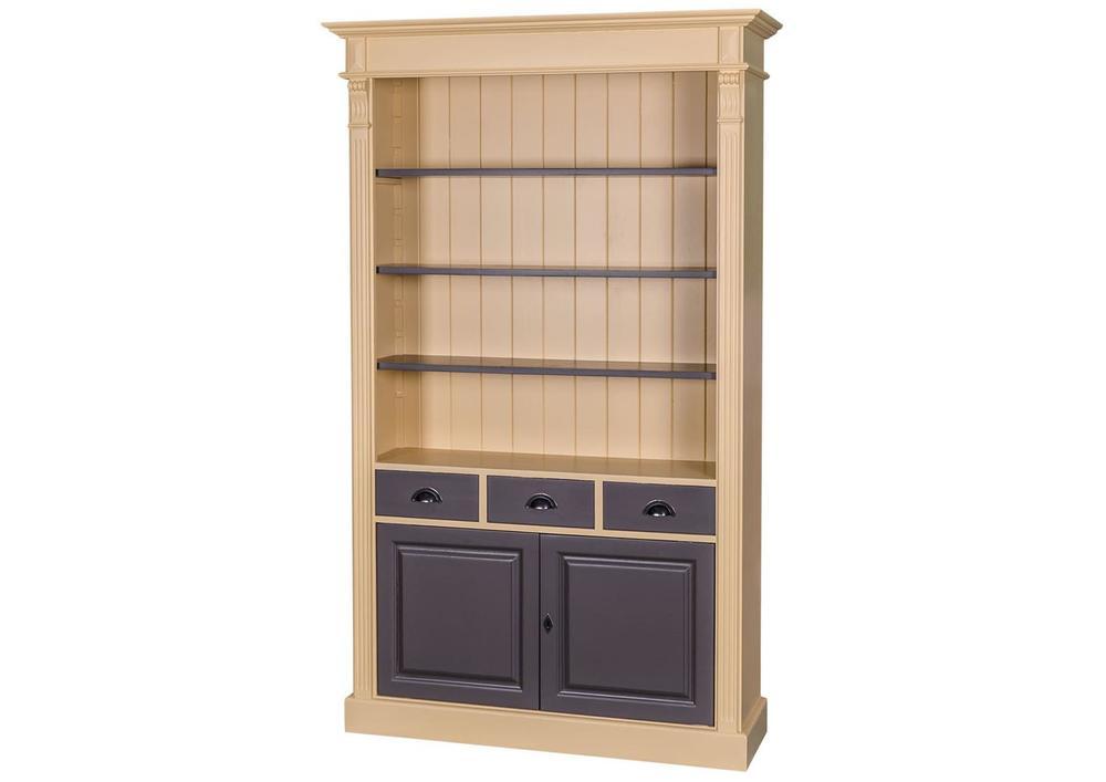 Biblitohèque ouverte en pin massif 1 tiroir, 1 porte 3