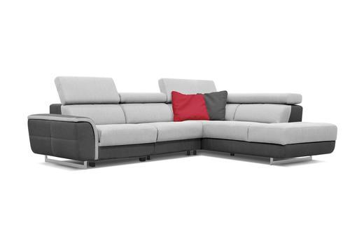 Canapé d'angle avec couchage pieds patin à glace