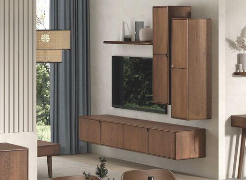 Meuble TV suspendu 4 portes