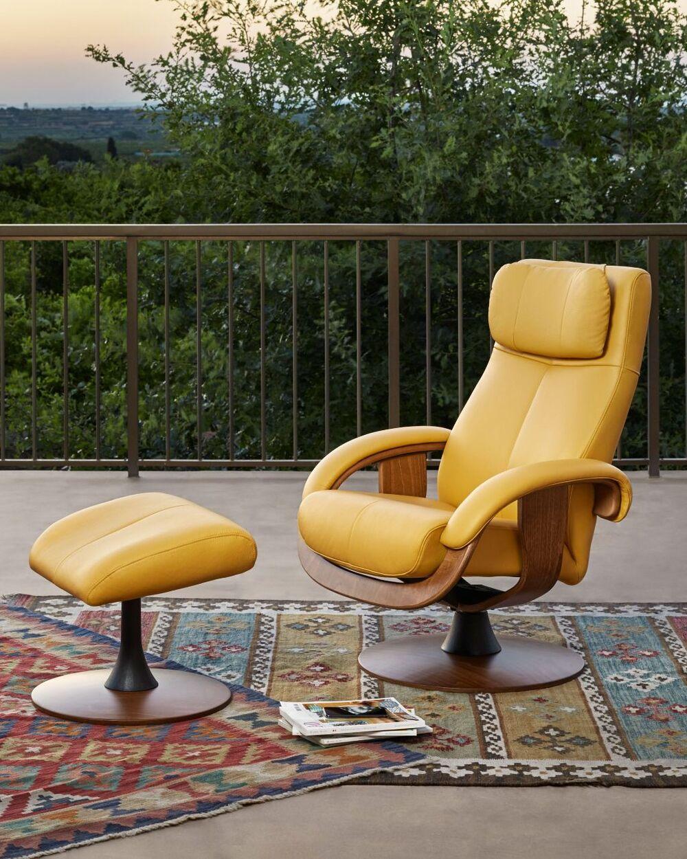 Fauteuil relax design accoudoirs bois 2