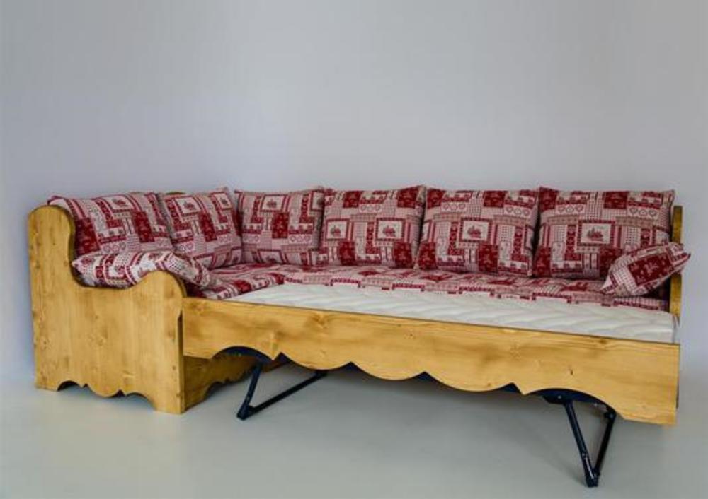 Canapé d'angle avec couchage style montagne 2