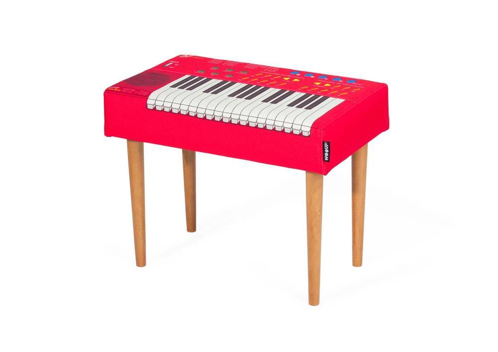 Banc piano rouge et blanc 2