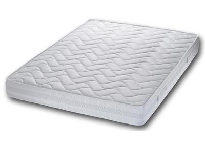 Matelas latex blanc décor vague