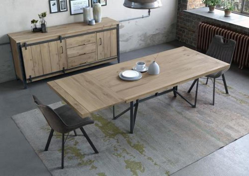 Table rectangulaire plateau chêne 3