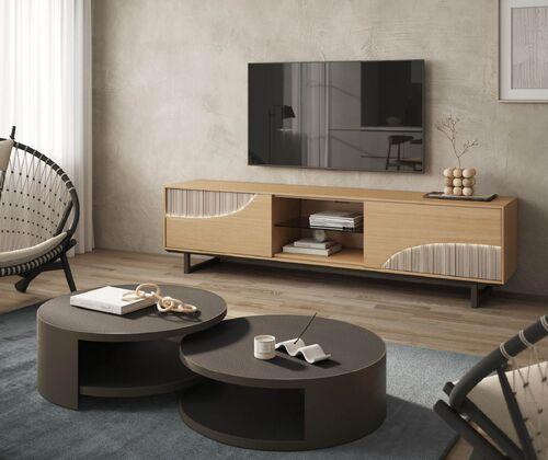 Meuble TV design 2 portes 1 niche