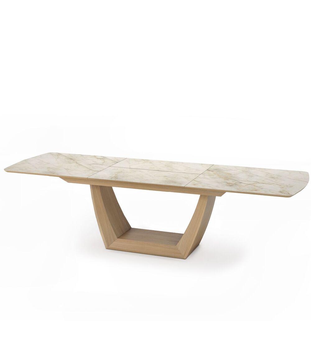 Table de repas pied en U plateau céramique 4