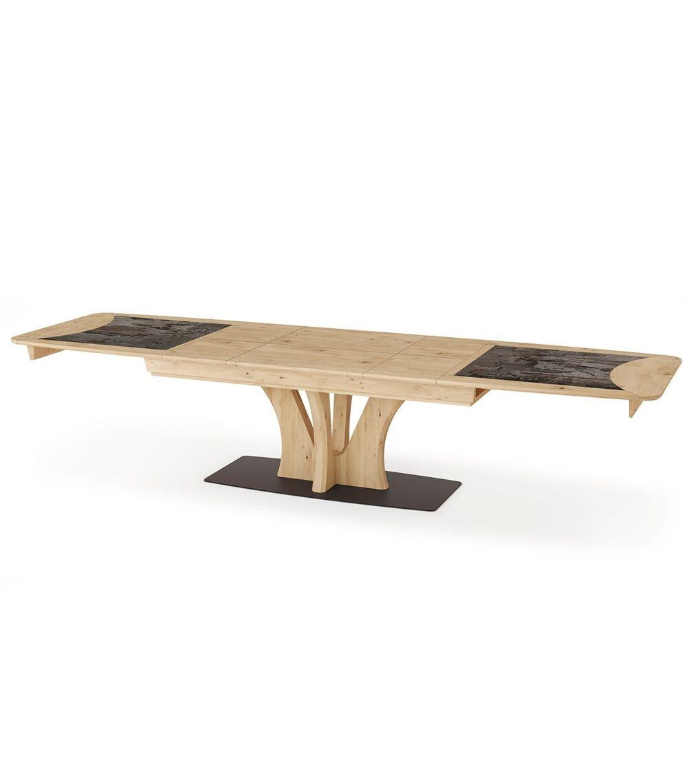Table de repas géante en céramique et bois 2