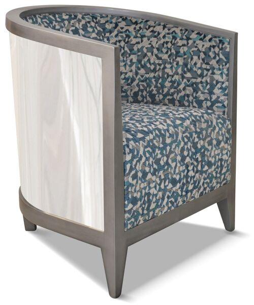 Fauteuil contemporain dossier effet miroir