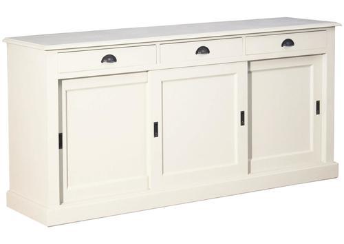 Meubles bas 3 portes coulissantes style anglais en pin