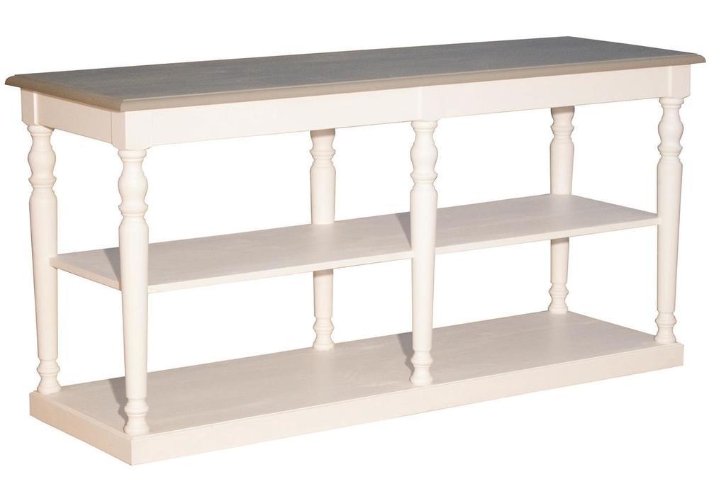 Console façon table de drapier en pin massif
