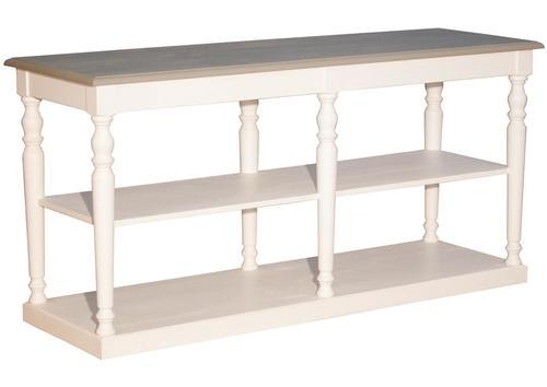 Console façon table de drapier en pin massif