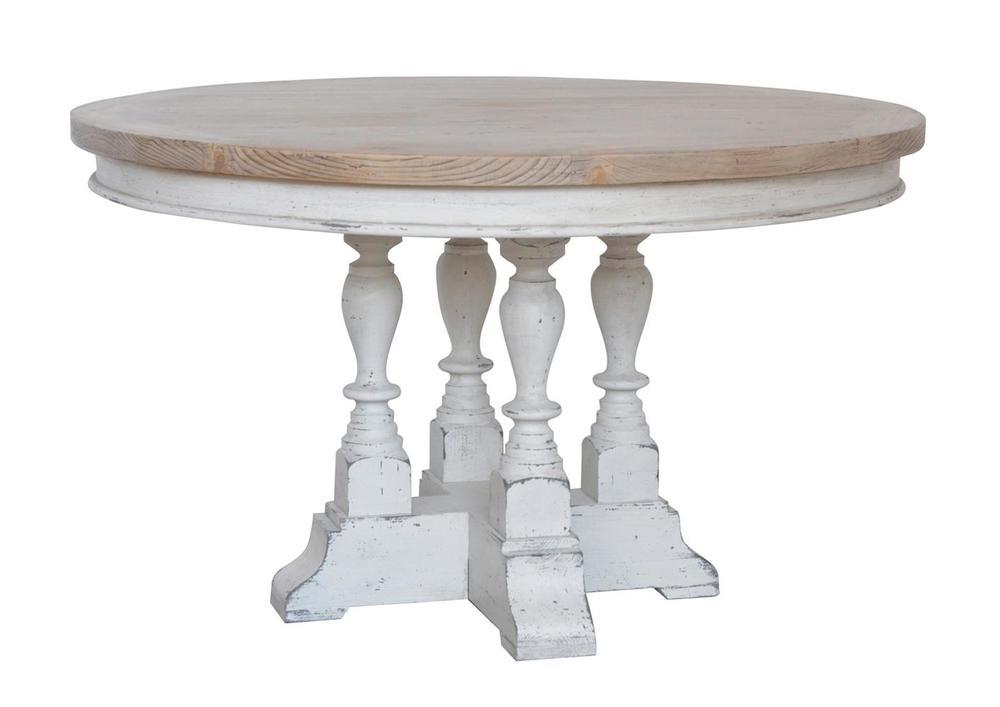 Table originale en pin massif pied central