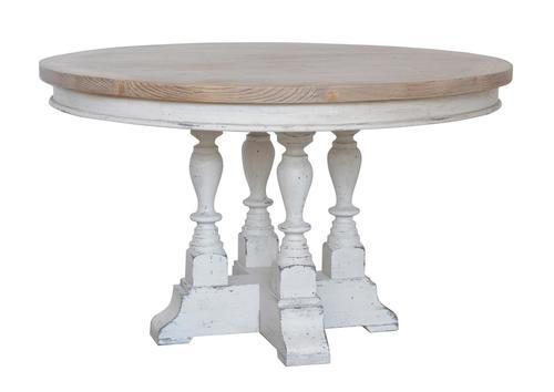 Table originale en pin massif pied central