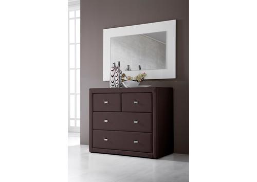 Commode originale 4 tiroirs en pvc marron