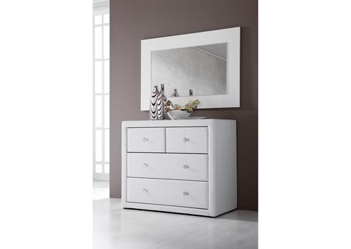 Commode originale 4 tiroirs en pvc blanc