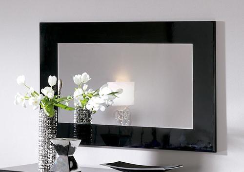Miroir laqué noir