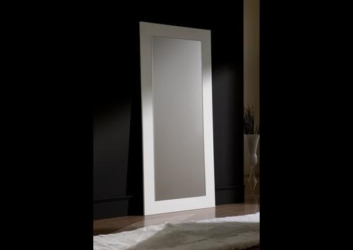 Miroir contemporain laqué blanc