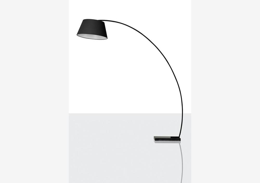 Lampe contemporaine noire pied rectangulaire